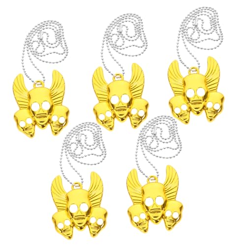 Vaguelly 5 Stück Teiliges Gothic Skull Anhänger Halskette Vintage Halloween Schmuck für Männer Kreative und Elegante Skull Ketten für Partys und Cosplay Langlebig und Auffällig Vaguelly 5 Stück Teiliges Gothic Skull Anhänger Halskette Vintage Halloween Schmuck für Männer Kreative und Elegante Skull Ketten für Partys und Cosplay Langlebig und Auffällig von Vaguelly