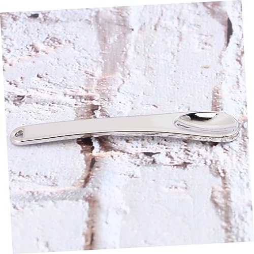 Vaguelly 5 Stück Teiliges Mini Metal Spatel für Gesichtspflege Langlebiger Kosmetik Löffel zum Auftragen von Creme Lotion und Gesichtsmaske Kompakt und Einfach zu Reinigen Silberfarben von Vaguelly