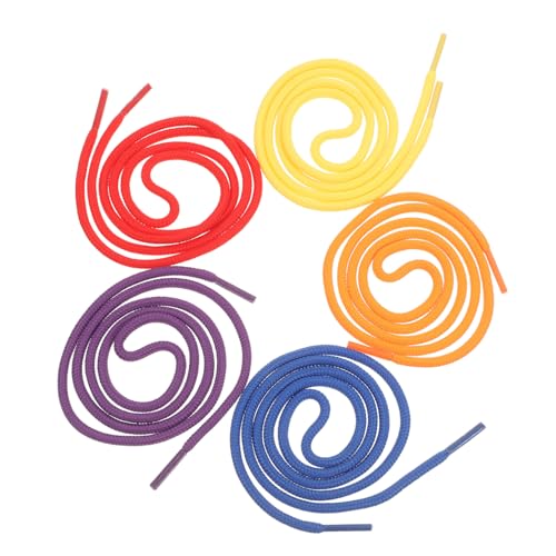 Vaguelly 50 Stück Teiliges Bunte Schnürsenkel-perlenfäden für Lernspielzeug zum Schuhe Binden Pädagogisches Zubehör aus Sicherem Polyester Fördert Feinmotorik und Farberkennung von Vaguelly