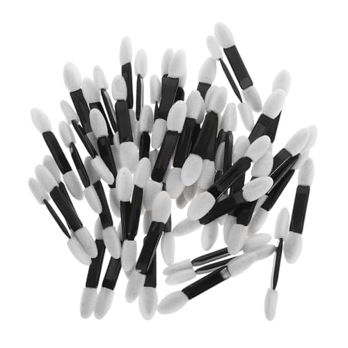 Vaguelly 50stücke Einweg Doppelt-endige Schwamm Lidschatten Applikatoren Kosmetik Bürsten Für Präzise Augen-make-up-anwendungen Geeignet Für Reisen Partys Und Tägliche Nutzung von Vaguelly