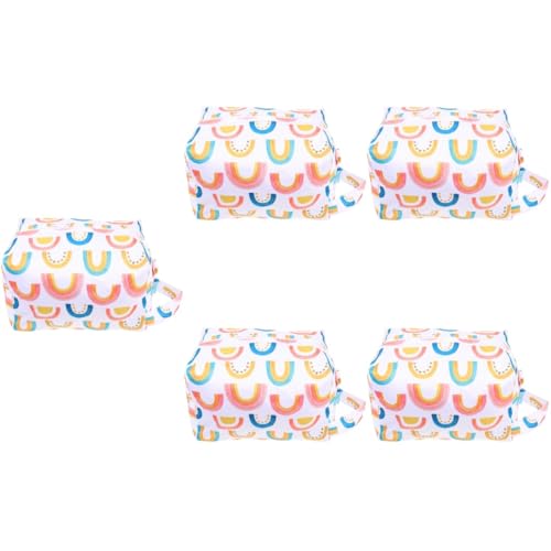 Vaguelly 5St Wickeltasche windelbeutel Diaper Bag -Windel-Transporttasche Haltebeutel für Säuglingsartikel gemusterter Kleinigkeitenhalter wasserdichtes Pul-Tuch Colorful von Vaguelly