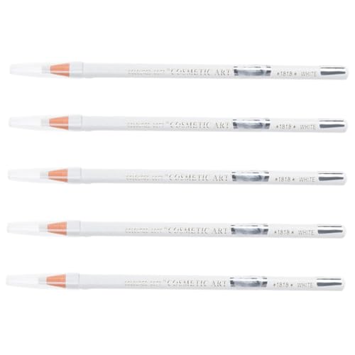 Vaguelly 5stücke Augenbrauenstifte Für Frauen Make-up-stifte Tragbar Weiß Einfach Anzuwenden Natürliche Augenbrauenform Langlebiges Make-up Feine Verarbeitung Sicherer Griff von Vaguelly