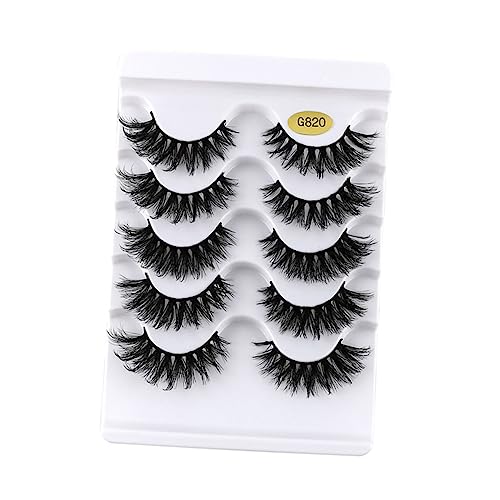 Vaguelly 5paare Künstliche Wimpern Für Frauen Make-up Wimpernverlängerungen Party Augen Dekore Für Kostümpartys Halloween Weihnachten von Vaguelly