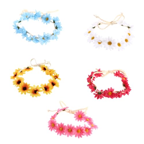 Vaguelly 5stücke Damen Blumenkranz Haarband Boho Stil Mit Sonnenblumen Und Margeriten Für Festivals Hochzeiten Und Strandpartys Allergikerfreundlich Und Geruchsneutral Vaguelly 5stücke Damen Blumenkranz Haarband Boho Stil Mit Sonnenblumen Und Margeriten Für Festivals Hochzeiten Und Strandpartys Allergikerfreundlich Und Geruchsneutral von Vaguelly