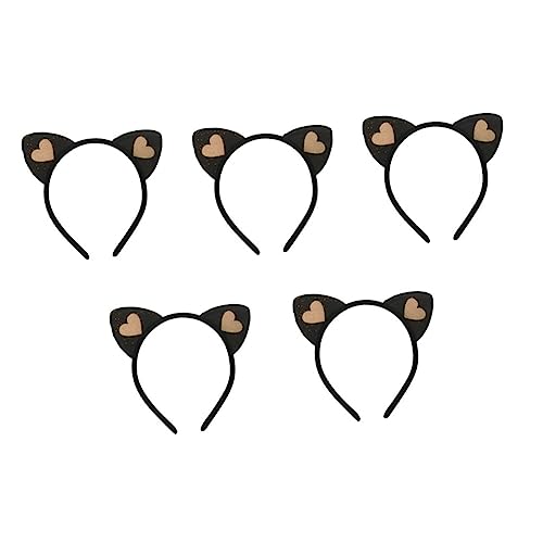 Vaguelly 5stücke Katzenohr-haarband Aus Cosplay-kopfschmuck Party-foto-requisit Schwarz von Vaguelly