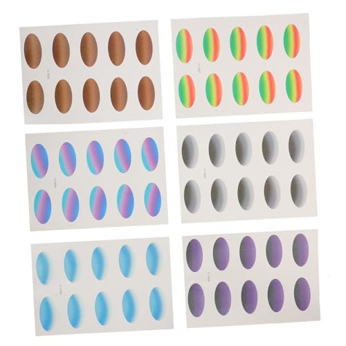 Vaguelly 6blätter Augenlid Aufkleber Wasserfest Dekorativer Lidschatten Transferaufkleber Für Make-up Mädchen Party Cosplay Accessoires Farbverlauf Augen-make-up von Vaguelly