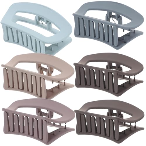 Vaguelly 6Stücke Damen Haarklammer Haarspange aus Kunststoff Rutschfest für Haare Beim Waschen und Styling Chic Clips Zubehör von Vaguelly