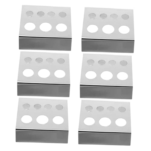 Vaguelly 6 Stück Edelstahl Tattoo Pigment Farbbehälter Halter Stabile Tintenbecher Ablage für Tattoo Supplies Farbmischung Organizer von Vaguelly