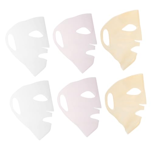 Vaguelly 6stücke Silikonmaske Wiederverwendbar Tuchmaske Abdeckung Gesichtsmaske Halter Silikon Gesichtsmaske Wiederverwendbare Maskenabdeckung Für Hauttypen Geeignet Leicht Zu Reinigen von Vaguelly