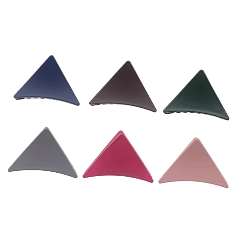 Vaguelly 6 Stück Greifer Mit Dreieckiger Geometrie Matte Haarklammern Haarspangen Für Frauen Haarspangen Für Damen Haarklammern Für Dreieckige Haarspange Würfel Trendy Burgund Beleg Harz von Vaguelly