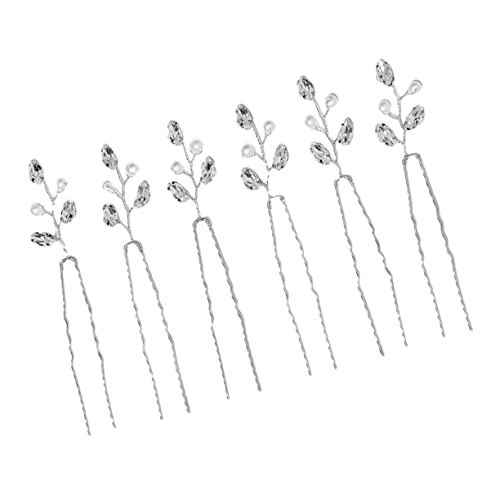 Vaguelly 6 Stück Perlen Haarnadeln In U Form Hochzeitsdeko Edelsteine Accessoire Haarspange Brautschmuck Brautantrag Hochzeits Haarschmuck Perlen Brautkopfschmuck Hochzeits von Vaguelly