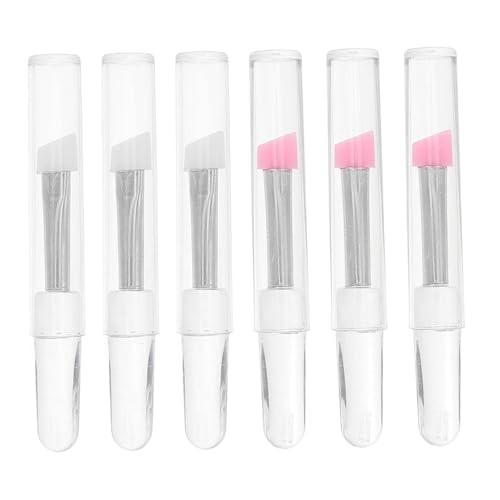 Vaguelly 6 Stück Silikon Augen make up Pinsel Weich Langlebig Weiß Vielseitig Wiederverwendbar für Wimpern Curling und Lidschatten Applikation von Vaguelly