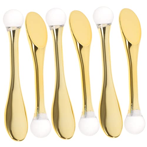Vaguelly 6 Stück Teiliges Gesichtsmasken Spatel aus Langlebigem Material mit Goldenem Finish Augenmassagefähigem Löffel Hautabsorption und Reduktion von Schwellungen Kompakt und Leicht für von Vaguelly