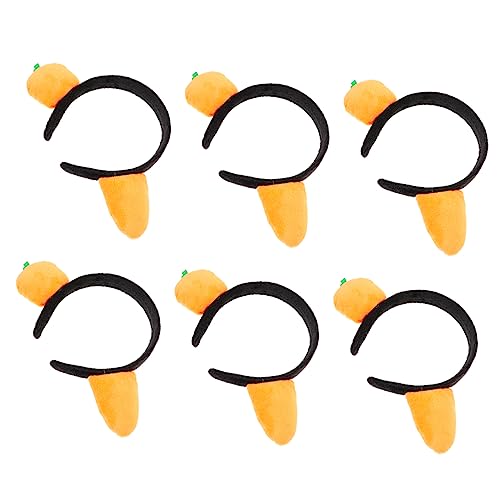 Vaguelly 6 Stück Teiliges Halloween Karneval Haarreif mit Karotten Kopfschmuck für Erwachsene Festliches Party Stirnband für Cosplay Kostüm Foto Deko und Karneval Accessoire von Vaguelly