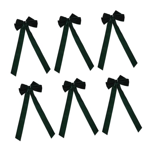 Vaguelly 6stücke Schleifenclip Aus Samt Für Mädchen Grüne Haarschleife Mit Entenschnabel-design Rutschfeste Haarspangen Für Damen Und Vielseitige Haaraccessoires Für Alltag Und Feiern von Vaguelly