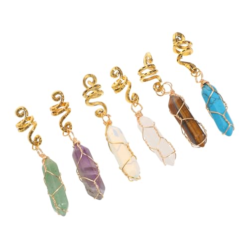 Vaguelly 6 Stück Teiliges Vintage Haarschmuck für Zöpfe Authentischer Schmuck Dreadlock Accessoires mit Drahtwicklung Retro Haarschmuck für Damen Fester Sitz für Flechtfrisuren und von Vaguelly
