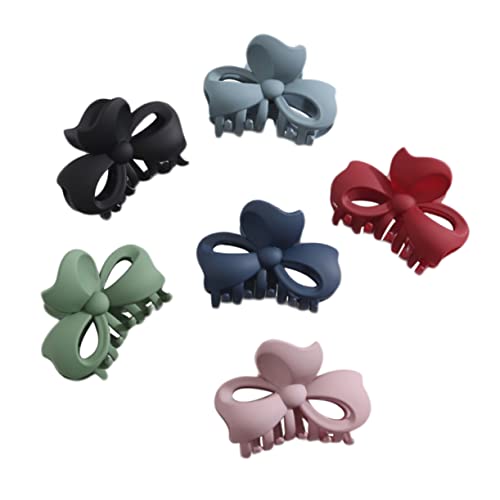 Vaguelly 6Stücke Bowknot Haarspangen für Damen Haar Clips aus Langlebigem Material Farben Weinrot für Haarstylings von Vaguelly