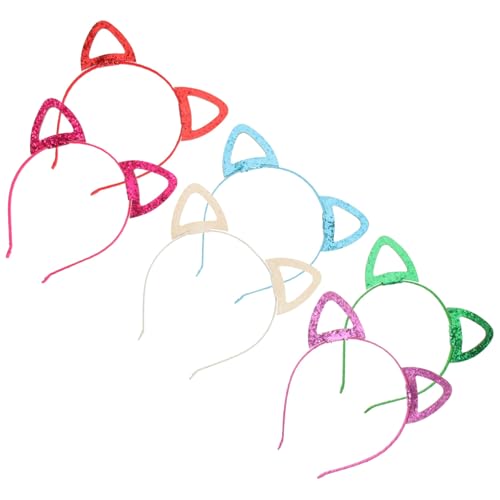 Vaguelly 6Stücke Katzenohren Haarreifen für Glitzerndes Stirnband für Kostümpartys Cosplay und Festivals Bequemer Haarschmuck für Mädchen für Viele Anlässe Vaguelly 6Stücke Katzenohren Haarreifen für Glitzerndes Stirnband für Kostümpartys Cosplay und Festivals Bequemer Haarschmuck für Mädchen für Viele Anlässe von Vaguelly