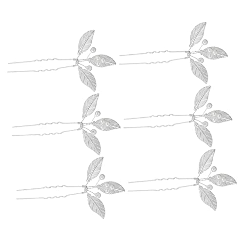 Vaguelly 6stücke Elegante Braut Haarnadeln Mit Blattdesign Hochzeits-haarschmuck Für Frauen Hochzeitsfeier Festlicher Kopfschmuck Mühelos Einsetzbar von Vaguelly