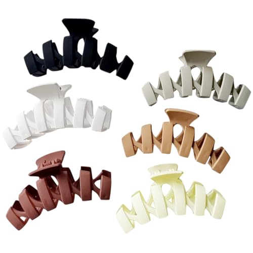Vaguelly 6stücke Haarklammern Für Dickes Haar Dekorative Haarklammern Für Frauen Haarschmuck Aus Kunststoff Große Für Mittlere Haare Slip Jaw Clips Für Dünnes Frauenhaar von Vaguelly
