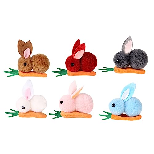 Vaguelly 6stücke Haarschmuck Mit Karotten Und Mini-hasenohren Kreative Haarspangen Für Frauen Für Ostern Karneval Und Kostümfeiern von Vaguelly