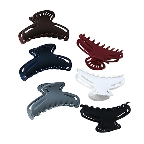 Vaguelly 6stücke Kunststoff Haarklammern Haarklammer Für Frauen Mädchen Haarschmuck Mit Hohlem Design Zufällige Farbe von Vaguelly