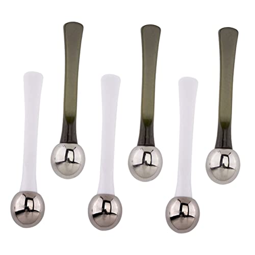 Vaguelly 6stücke Zinklegierung Augencreme Löffel Massagegerät Für Aufnahme Augenödemreduktion Einteiliges Design Gutes Material Langlebig Tragbar Kompakt Einfach Zu Bedienen von Vaguelly