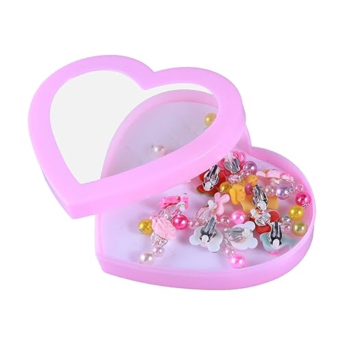 Vaguelly 7 Paare Flash-Diamant-Ohrclips Diamantanhänger Diamant-Ohrring Ohrmanschetten für Frauen ohrringe Acryl-Ohrclips Kinder-Acryl-Diamant-Ohrclips Karikatur Geschenkpackung Fräulein von Vaguelly