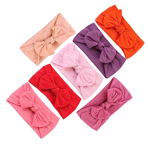 Vaguelly 7stücke Elastische Stirnbänder Für Junge Mädchen Mit Schleifen-design Kopfbedeckungen Für Kleine Mädchen Geeignet Für Alltag Und Feiern von Vaguelly