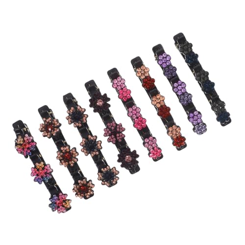 Vaguelly 8 Stück Geflochtene Haarspangen mit Funkelnden Blüten Leichte Haarklammern für Frauen Vielseitige Haarclips zum Fixieren von Stirnfransen Strähnen und Eleganten Hochsteckfrisuren Vaguelly 8 Stück Geflochtene Haarspangen mit Funkelnden Blüten Leichte Haarklammern für Frauen Vielseitige Haarclips zum Fixieren von Stirnfransen Strähnen und Eleganten Hochsteckfrisuren von Vaguelly