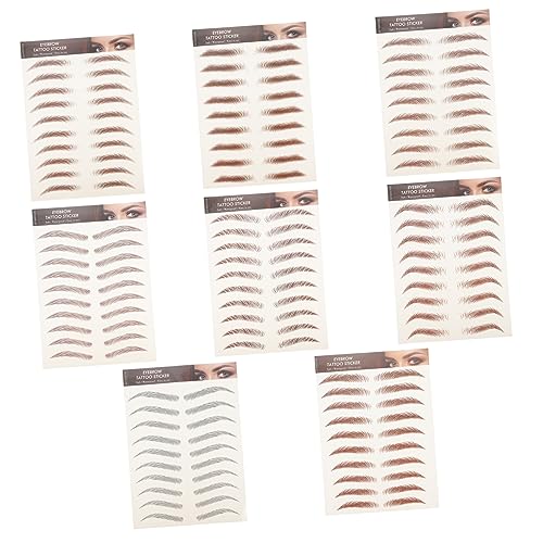 Vaguelly 8blätter Augenbrauen Aufkleber Wasserfest Realistische Augenbrauen Sticker Kosmetik Für Spärliche von Vaguelly