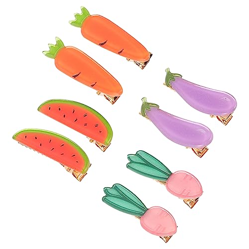 Vaguelly 8stücke Haarspangen Im Gemüse-obst-design Für Frauen Haarklammern Haarschmuck Haarstyling-klammern Leicht Und Kompakt Für Verschiedene Frisuren Geeignet von Vaguelly