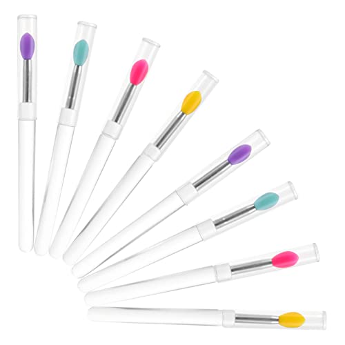Vaguelly 8stücke Silikonlippenstift Mehrzwecklippenstift Tragbare Lippenapplikatoren Lidschattenapplikatoren Make-up-tools Für Frauen Silikon-lidschatten Lippenstiftpinsel von Vaguelly