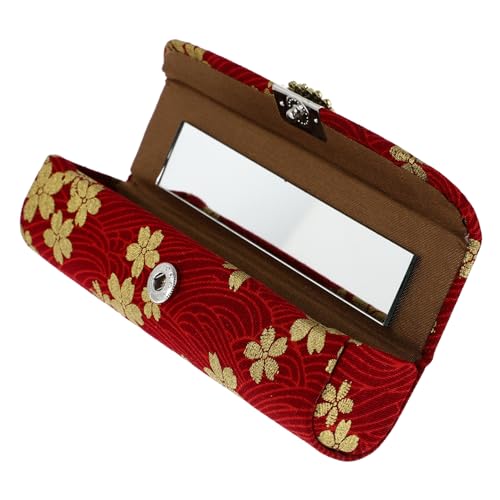 Vaguelly Aufbewahrungsbox Für Lippenstift Tragbar Besonders Mini-geldbörse Bausatz Aufkleber Make-up-behälter Make-up-etui Lippenstift-etui Zur Aufbewahrung Halter Lippenstift Fall Abs Rot von Vaguelly