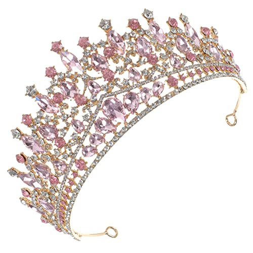 Vaguelly Barock Braut Tiara mit Funkelnden Kristallen Rustikaler Hochzeit Haarschmuck Leichtes Geburtstagskrone Accessoire für Damen Strass Dekoration Komfortabel und Rostfrei von Vaguelly