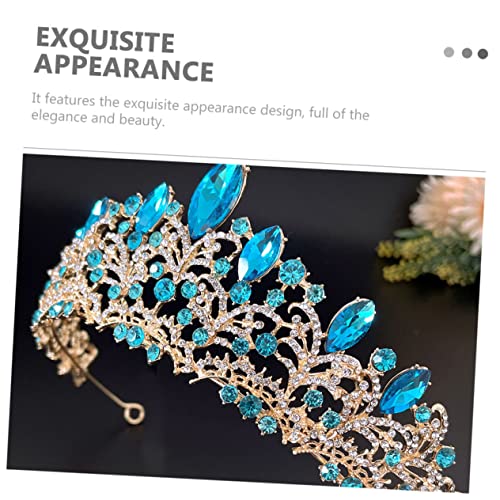 Vaguelly Barock Haarkrone aus Robustem Zinklegierungs Material mit Funkelnden Strasssteinen Stilvolles Festival und Party Haaraccessoire für Frauen und Mädchen zu Hochzeit Ball Kostüm und von Vaguelly