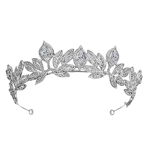 Vaguelly Barock Tiara Haarschmuck Brautkrone mit Strass Hochzeit Festzug Damen Mädchen Party Zubehör von Vaguelly