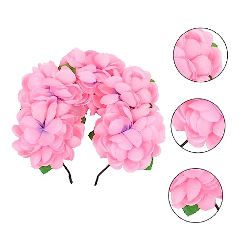Vaguelly Blumenkranz Haarreifen Kopfschmuck Halloween Party Haarschmuck Damen Mädchen Partykostüm Kopfstück von Vaguelly