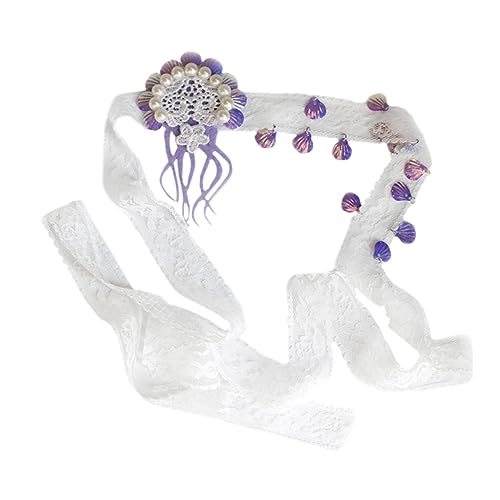 Vaguelly Boho Spitzen Haarband mit Pailletten und Künstlichen Perlen Stirnband für Hochzeit und Fotoshooting Modisches Violettes Haarschmuck Accessoire für Damen Vaguelly Boho Spitzen Haarband mit Pailletten und Künstlichen Perlen Stirnband für Hochzeit und Fotoshooting Modisches Violettes Haarschmuck Accessoire für Damen von Vaguelly