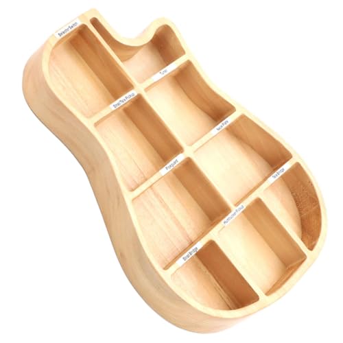 Vaguelly Kasten Organizer Für Holzpicks Kleine Ukelele-pickbox Gitarrenplektrum Aus Holzpickelsammler Gitarren Zubehör Kit Gitarrenplektren-halteretui Veranstalter Lagerung Hölzern von Vaguelly