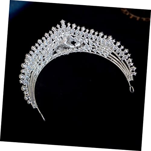 Vaguelly Braut Tiara Silber mit Funkelnden Strasssteinen Stilvolles Haarschmuck Diadem für Hochzeit Geburtstag Cosplay und Party Hochwertiges Langlebiges Design für Damen von Vaguelly