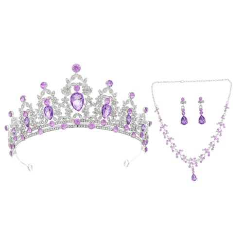 Vaguelly Brautschmuck Set für Damen Glitzernde Strass Krone Ohrringe und Halskette für Hochzeiten Schmuckstücke für Besondere Anlässe und Abendveranstaltungen Vaguelly Brautschmuck Set für Damen Glitzernde Strass Krone Ohrringe und Halskette für Hochzeiten Schmuckstücke für Besondere Anlässe und Abendveranstaltungen von Vaguelly