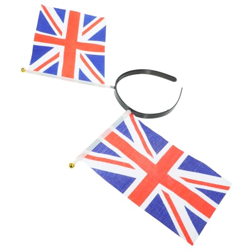Vaguelly Britisches Festival Haarreif mit Springfeder Party Kopfschmuck Accessoire Foto Requisite für Feierliche Anlässe und Patriotische Events von Vaguelly