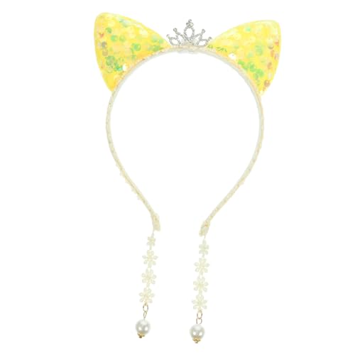 Vaguelly Katzenohr Haarband Pailletten Für Kinder Cosplay Stirnband Katzenohren Kopfbedeckung Für Partys Bequemes Haaraccessoire Für Mädchen Für Halloween Geburtstage Und Karneval von Vaguelly