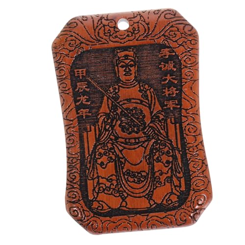 Vaguelly Chinesischer Holzschlüsselanhänger Tai Sui Amulett für Jahr Des Drachen Feng Shui Glücksbringer Kreatives Schlüsselring von Vaguelly