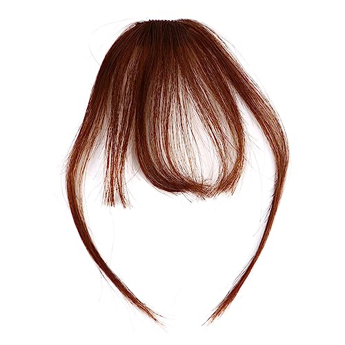 Vaguelly Clip in Air Fringe Haarteil aus Echtem Haar Ultra Dünn Voluminös für Damen für Alltag Party Cosplay mit Verstellbaren Clips Leicht Anzubringen von Vaguelly