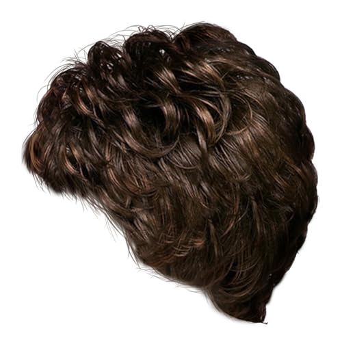 Vaguelly Damen Kurze Lockige Perücke mit Schrägem Ponyersatz Modischer Haarersatz in Schwarz braun Atmungsaktiv und Langlebig Geeignet für Party Cosplay und Alltag Natürlicher Look Vaguelly Damen Kurze Lockige Perücke mit Schrägem Ponyersatz Modischer Haarersatz in Schwarz braun Atmungsaktiv und Langlebig Geeignet für Party Cosplay und Alltag Natürlicher Look von Vaguelly