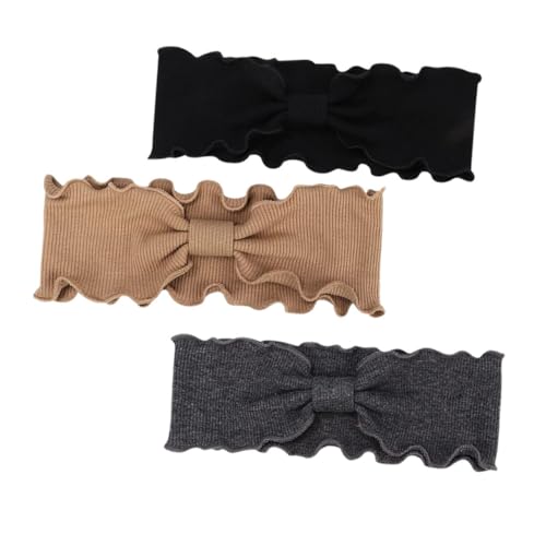 Vaguelly 3stücke Damen Stirnbänder Mit Wellenrand Faltbare Sport Und Yoga-haarbänder Für Verschiedene Frisuren Schnell Trocknend Für Fitness Und Freizeit von Vaguelly