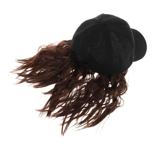 Vaguelly Kurze Perücken Für Damen Perückenkopfbedeckungen Baseballkappe Mit Lockigem Haar Kurze Gewellte Perücke Pferdeschwanzhutperücken Hüte Baseballkappen Campinghut Für Damen von Vaguelly