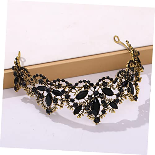 Vaguelly Delikate Legierungs Krone Tiara mit Kristallbesatz Leichte Langlebige Braut Haarpracht für Hochzeit Party Fotoshooting Damen Kopfbedeckung Vintage Stil von Vaguelly